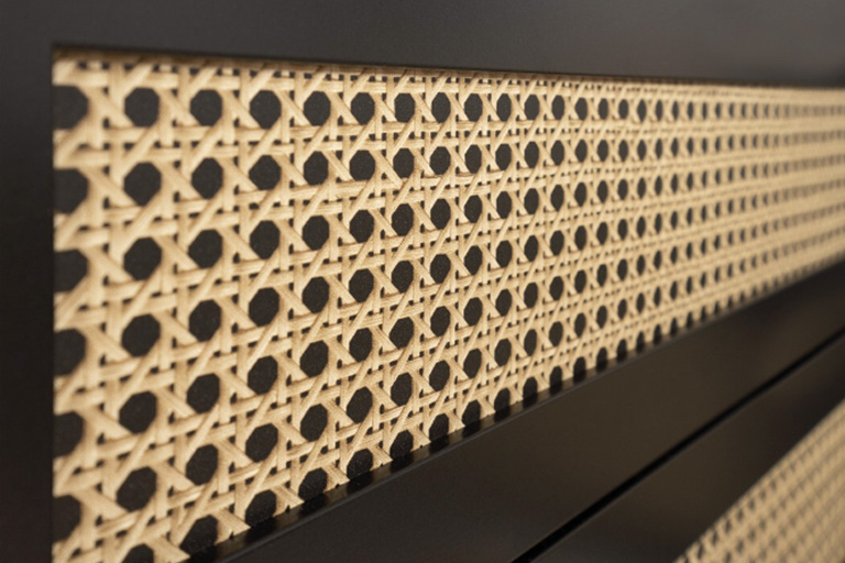 Autocollant motif rotin